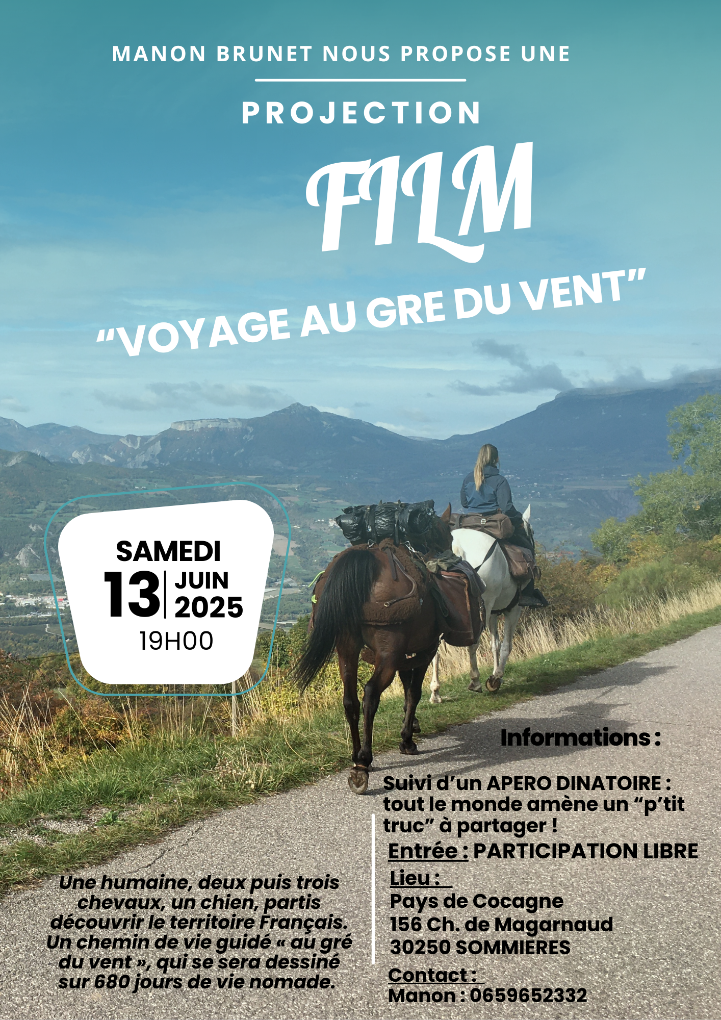 🎞️ Projection du film et conférence « Voyage au Gré du Vent »